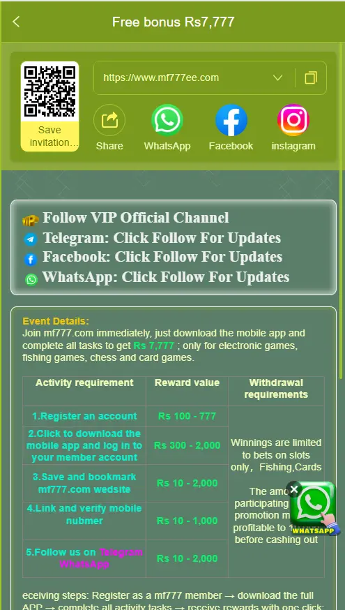 MF777 Bonuses
