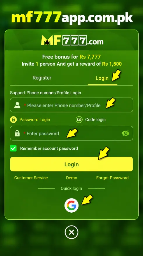 MF777 Login